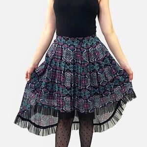Disney Descendants 2 Asymmetrical Ruffle Skirt Sz XS